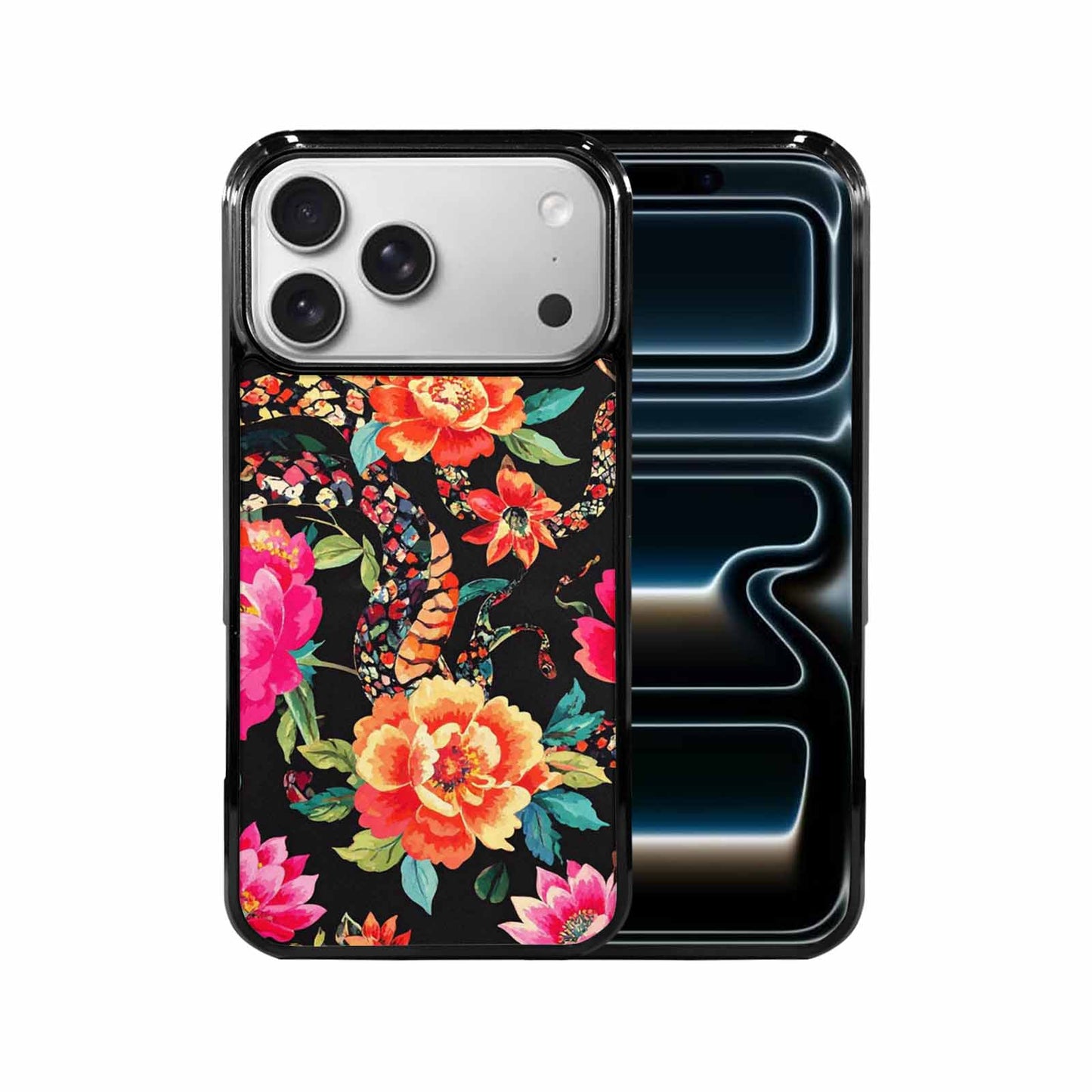 iPhone 17 Pro Max Case — Snakes Print Floral Seamless Floral, Unique Phone Case Design