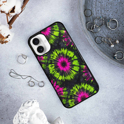 iPhone 16 Plus Case — Acid Wash Tie Dye Neon Custom, Custom Made Phone Cover