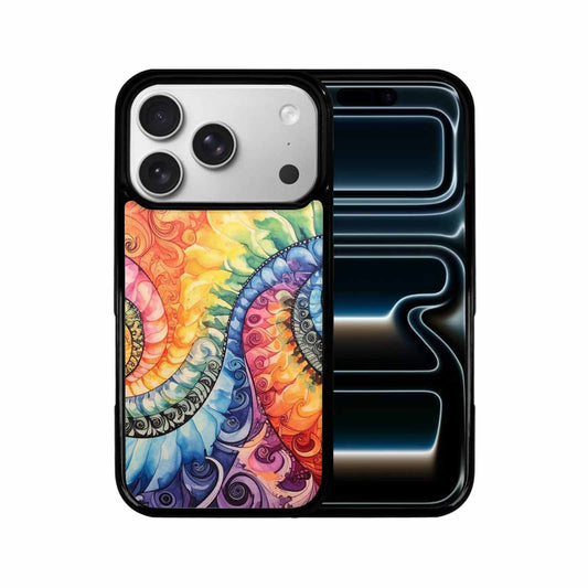 iPhone 17 Pro Case — Tie Dye Swirls Black White Tie, Custom Made Phone Cover