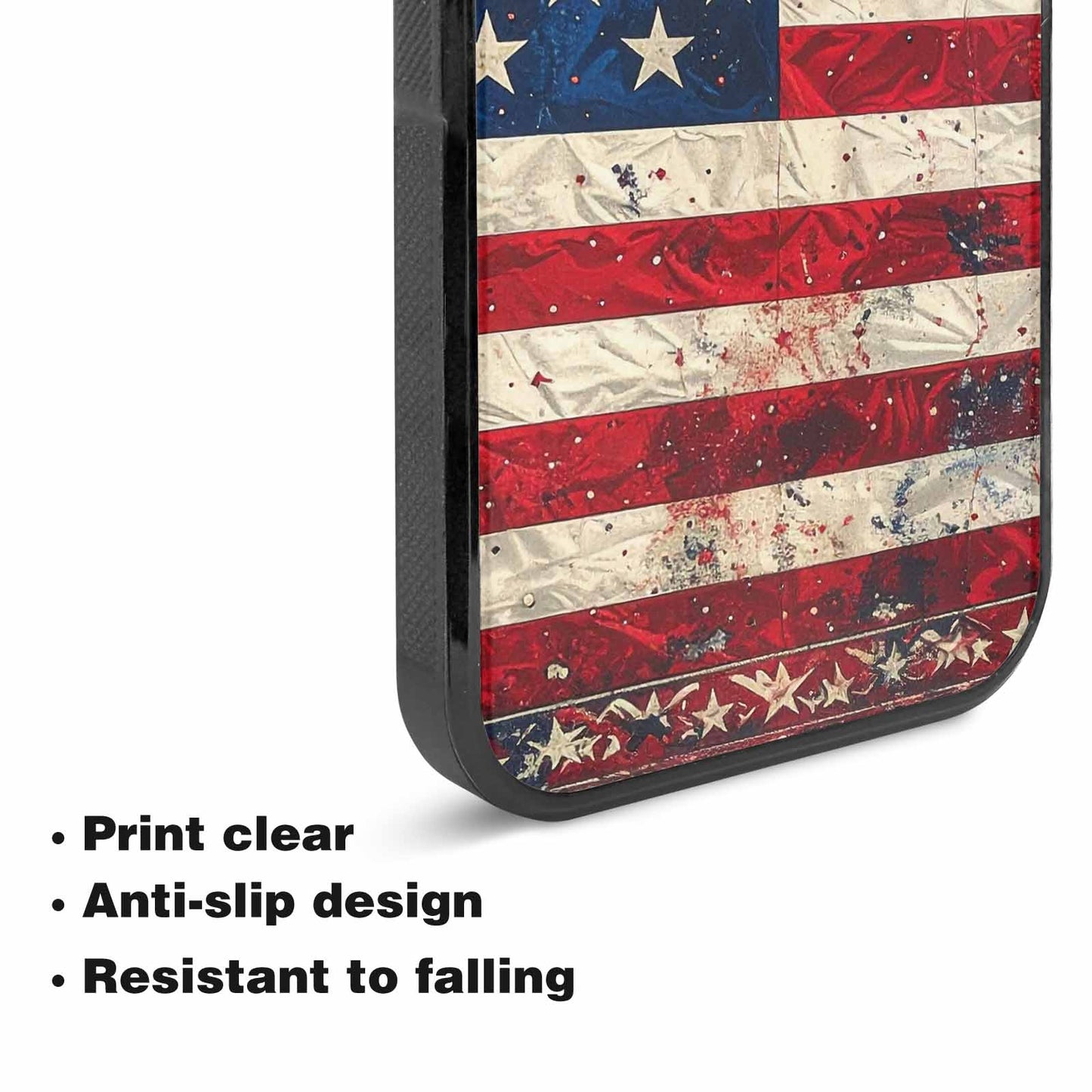iPhone 15 Plus Case — American Flag Stars And Stripes Motif, Personalized Phone Case