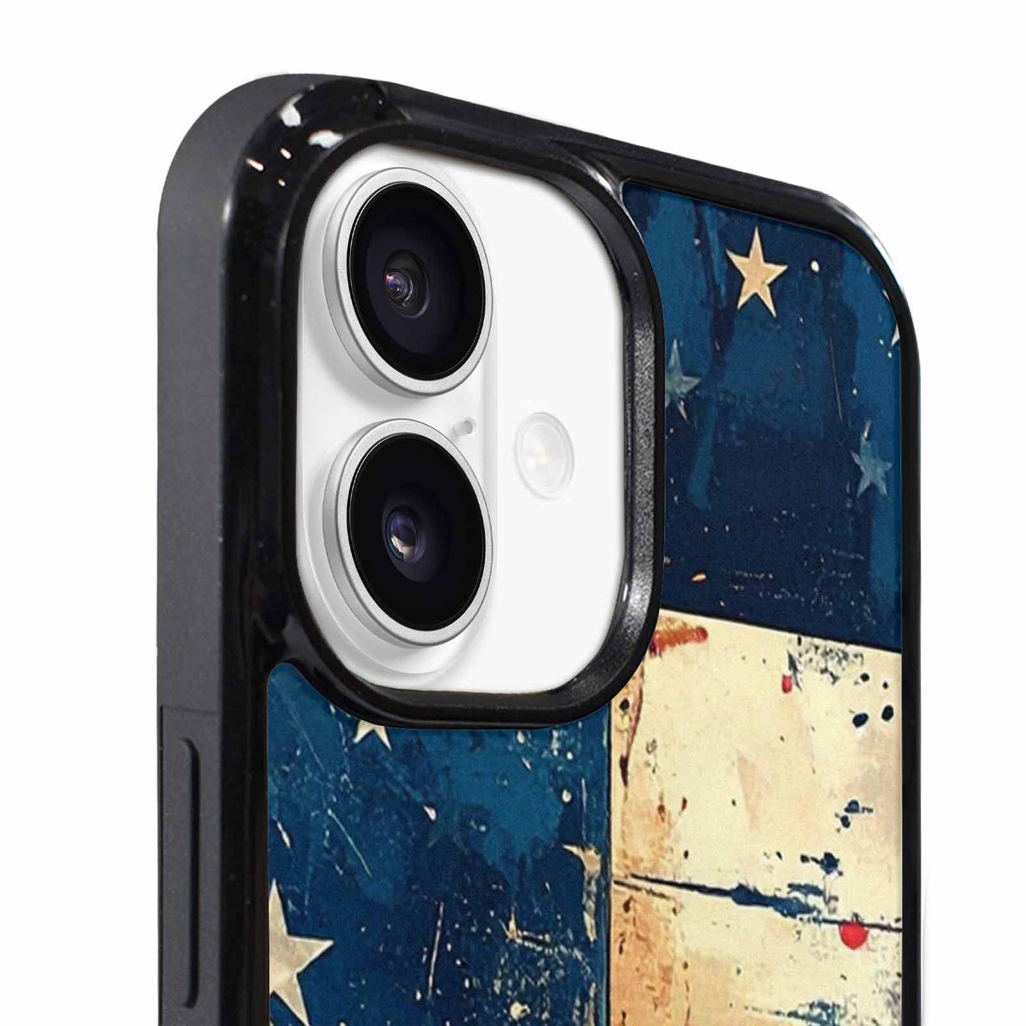 iPhone 17 Case — Small American Flag Stars Galaxy Space, Custom Printed Phone Case