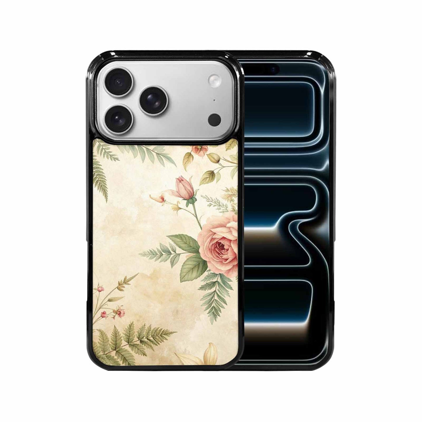 iPhone 17 Pro Max Case — Vintage Botanical Art Pattern Floral, Custom Print Case Cover