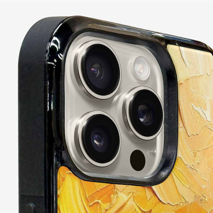 iPhone 16 Pro Case — Impressionist Sunflower Brushstroke Pattern Hundreds Of, Custom Printed Phone Case
