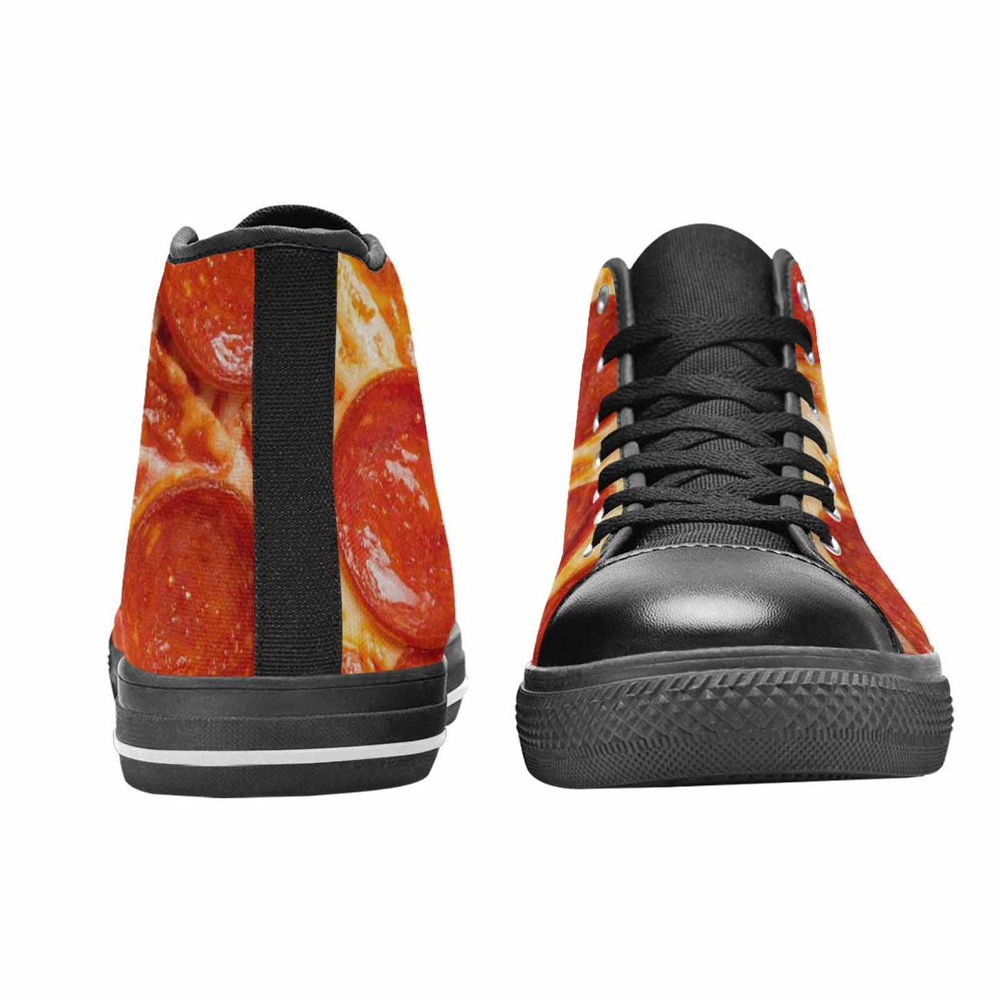 MEN'S Pepperoni Pizza Print High Top Canvas Dreamcore Custom Sneakers