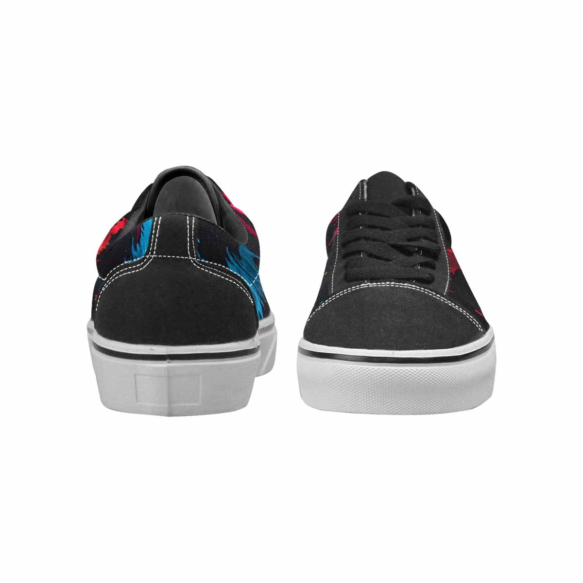 WOMEN'S Dark Animal Print Canvas Lace-Up Y2K Custom Shoes
