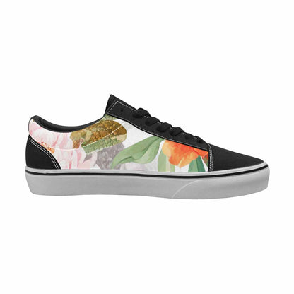 WOMEN'S Floral Snake Print Canvas Lace-Up Aesthetic Shoes