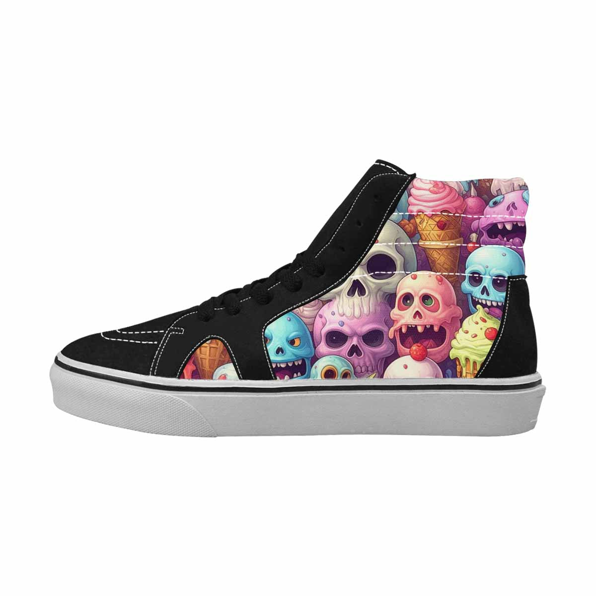 MEN'S Ice Cream Monsters  High Top Canvas Aesthetic Custom Shoes