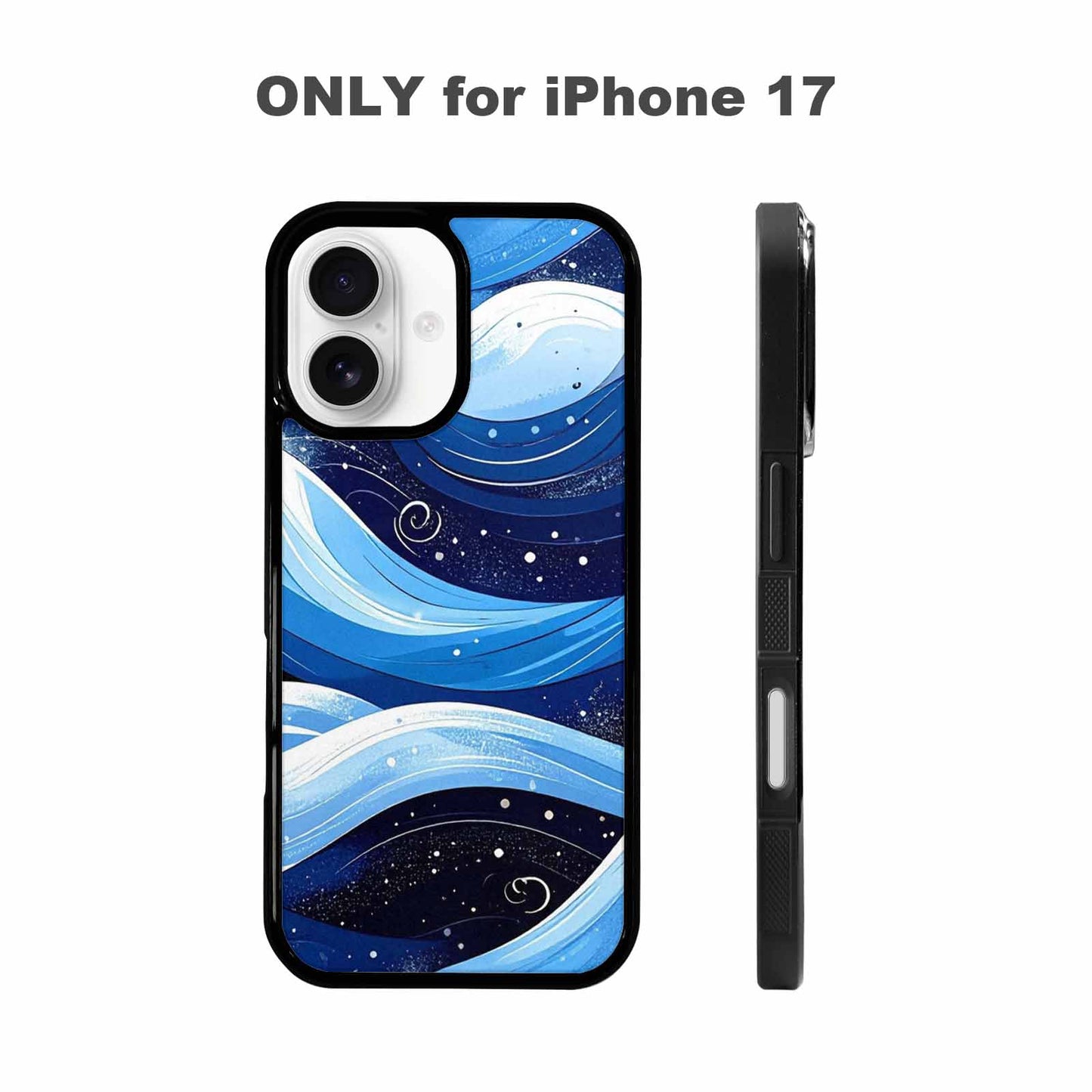 iPhone 17 Case — Glossy Winter Wave Cartoon Cute, Personalized Phone Case