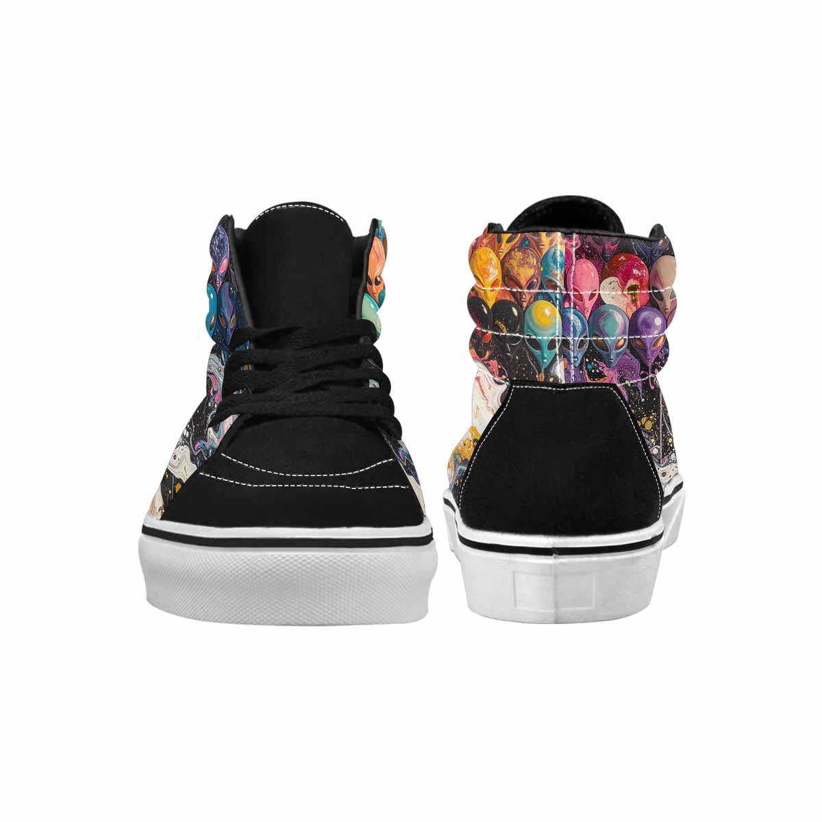 MEN'S Aliens  Marble Aliens High Top Canvas Melting Art Sneakers