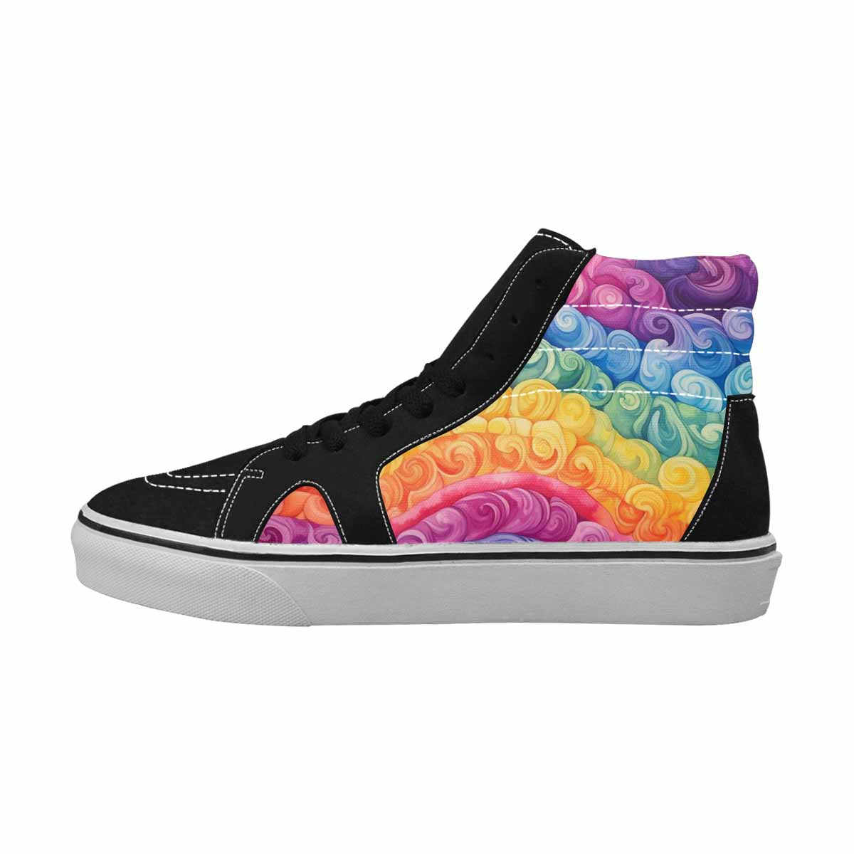MEN'S Tie High Top Canvas Aesthetic Custom Shoes