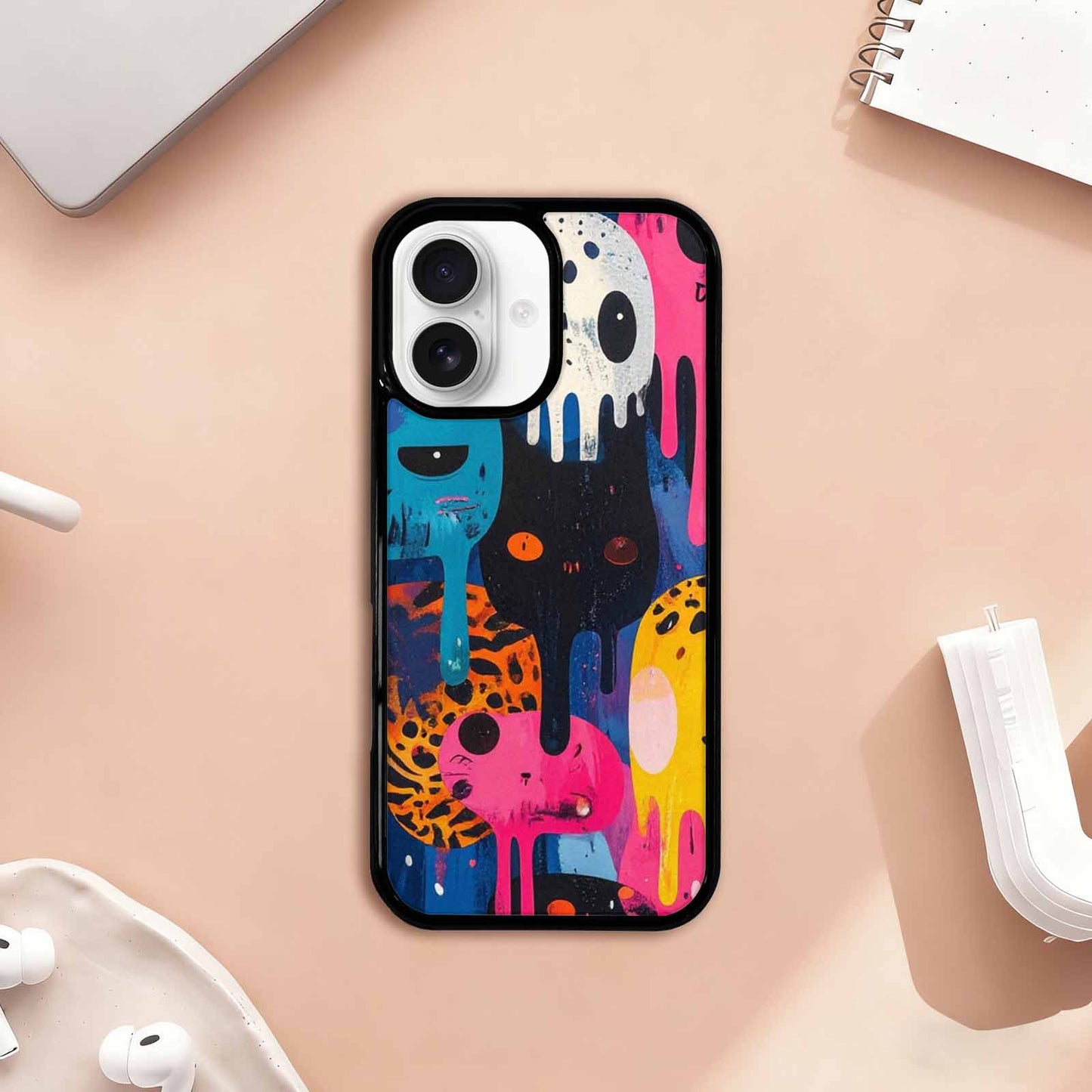iPhone 17 Case — Melting Aliens Pattern Alien Scifi, Custom Made Phone Cover