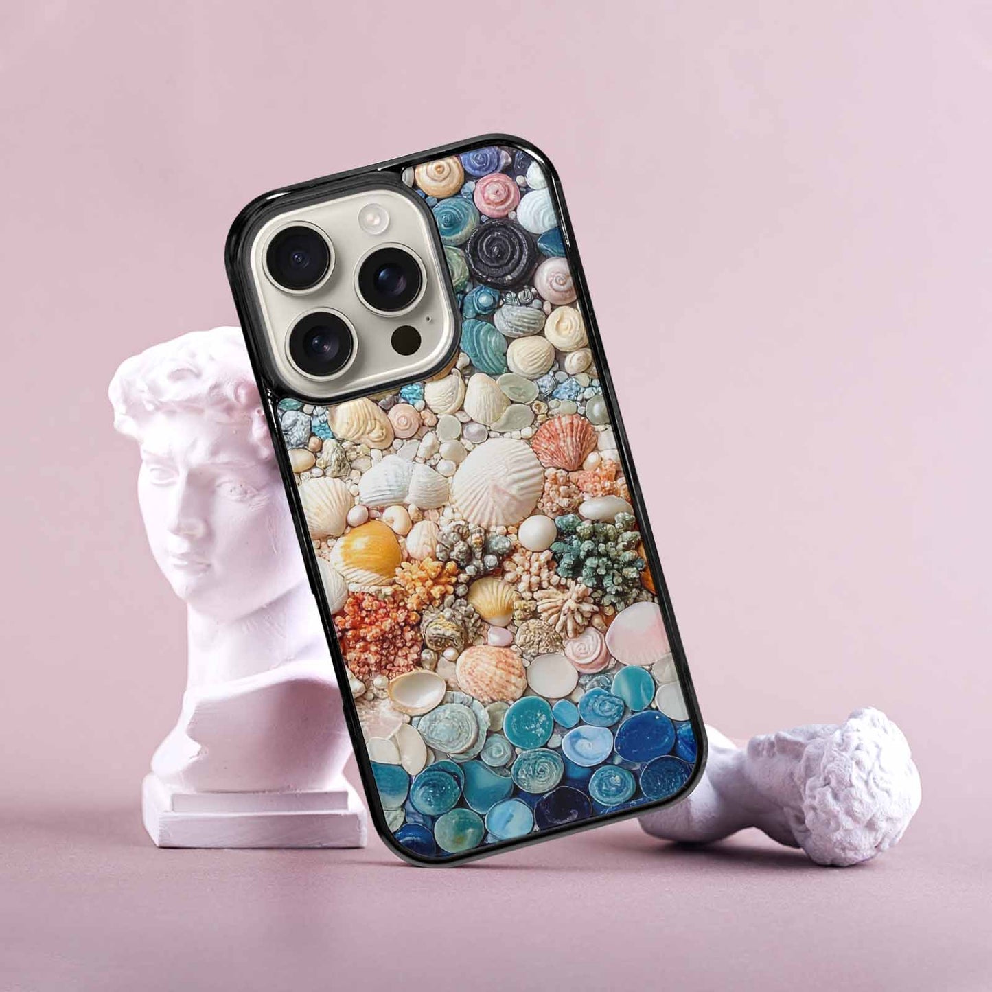 iPhone 16 Pro Case — Seashell Collage Seashell Collage Pattern Hundreds, Unique Phone Case Design