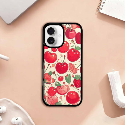 iPhone 17 Case — Small Cherry And Fruit Original Art, Custom Designed Case Cover