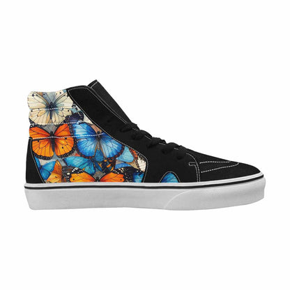 MEN'S Butterfly Wing High Top Canvas Wallpaper Art Shoes