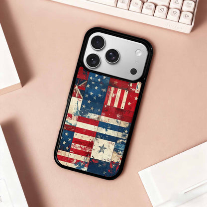 iPhone 17 Pro Case — Small American Flag Stars And Galaxy, Original Design Phone Case