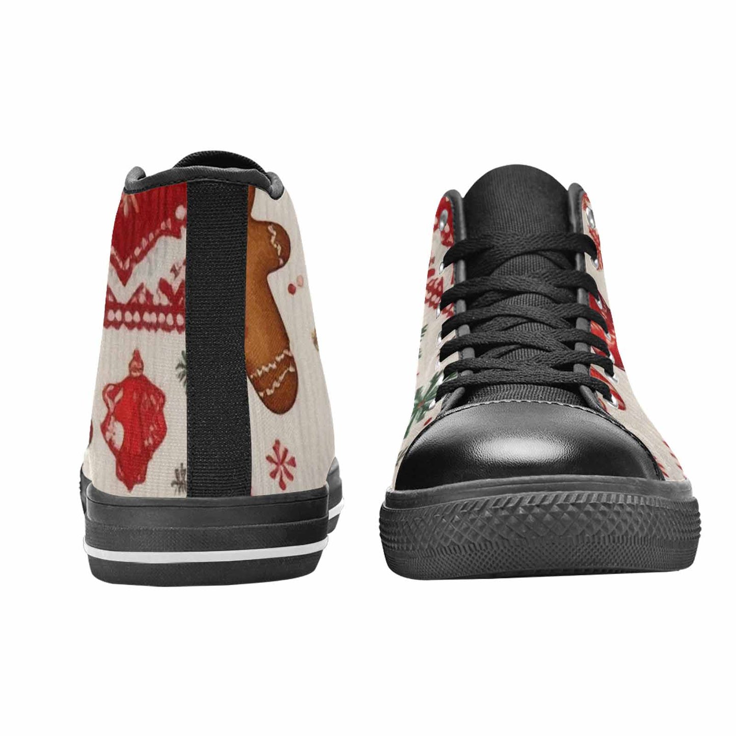 MEN'S Christmas Holly Snowflake High Top Canvas Aesthetic Sneakers
