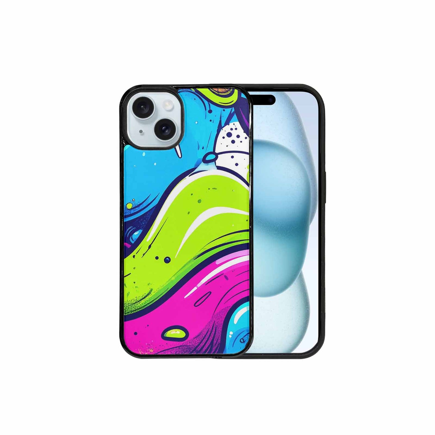 iPhone 15 Plus Case — Acid Wash Cartoon Custom Personalized Phone, Custom Printed Phone Case