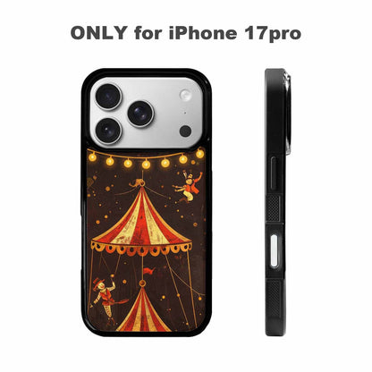 iPhone 17 Pro Case — Vintage Circus Art Pattern Retro Vintage, Custom Made Phone Cover