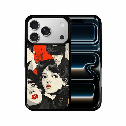 iPhone 17 Pro Case — Seamless Repeating Pattern Of Overlapping Retro, Custom Art Phone Cover
