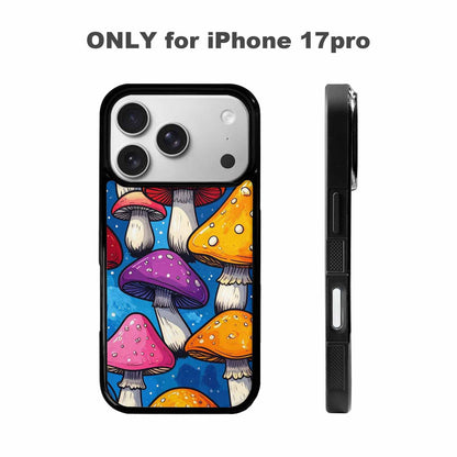iPhone 17 Pro Case — Vivid Winter Mushroom Seamless Cartoon Cute, Custom Art Phone Cover