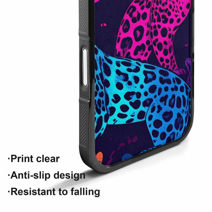 iPhone 17 Case — Leopard Print Neon Seamless Animal Print, Custom Phone Case