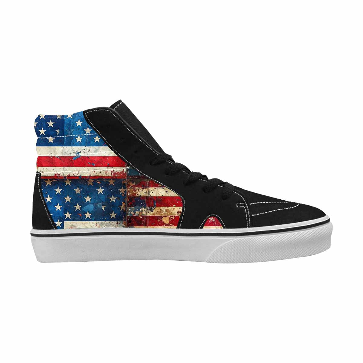 WOMEN'S American Flag Stars High Top Canvas Surreal Sneakers