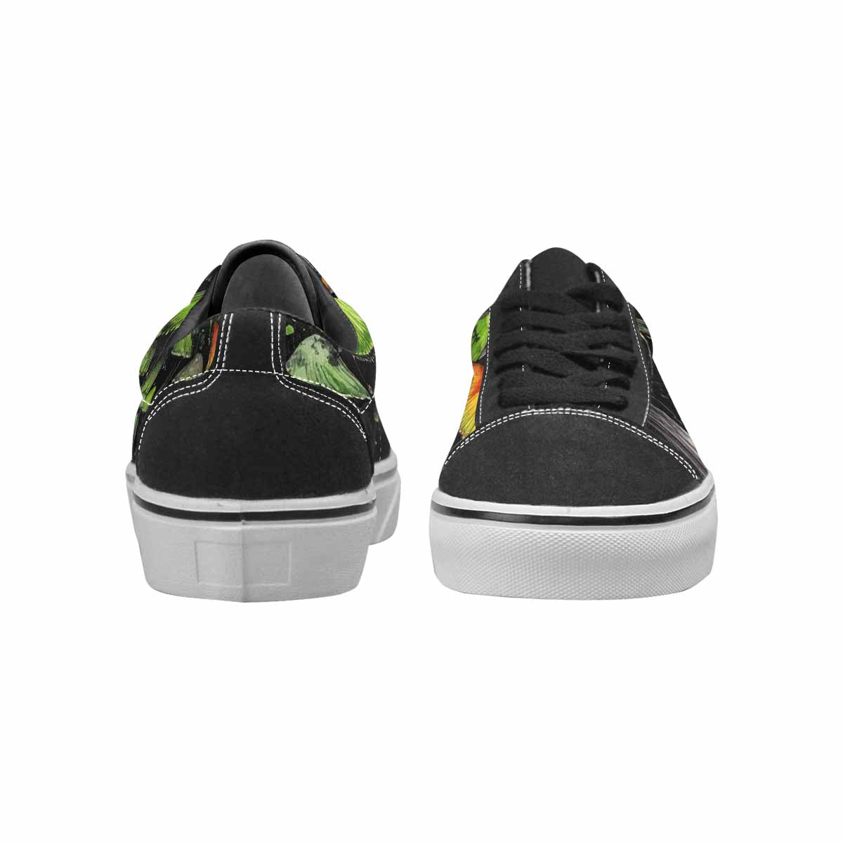 WOMEN'S Rainbow Drip Mushrooms Lace-Up Canvas Wallpaper Art Custom Sneakers