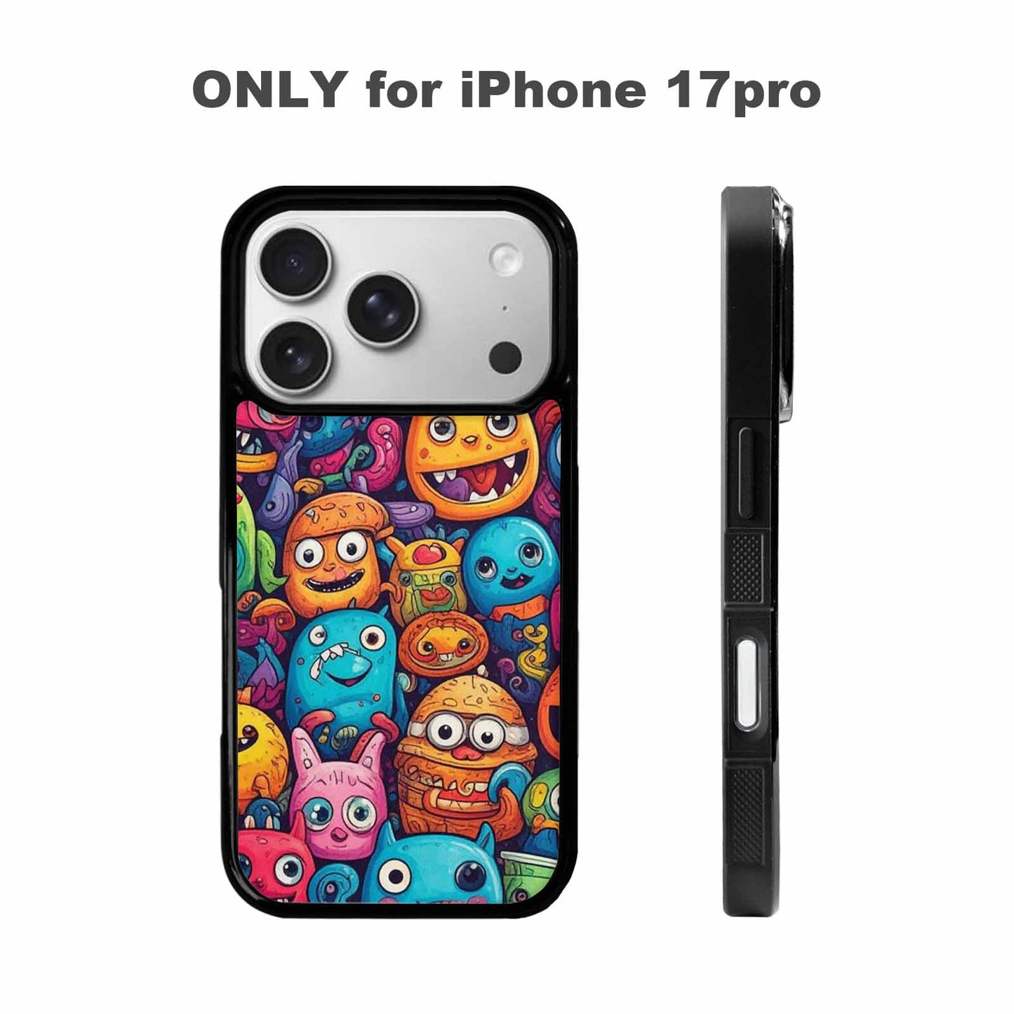 iPhone 17 Pro Case — Small Cartoon Monster Character Pattern Cartoon, Custom Print Case Cover