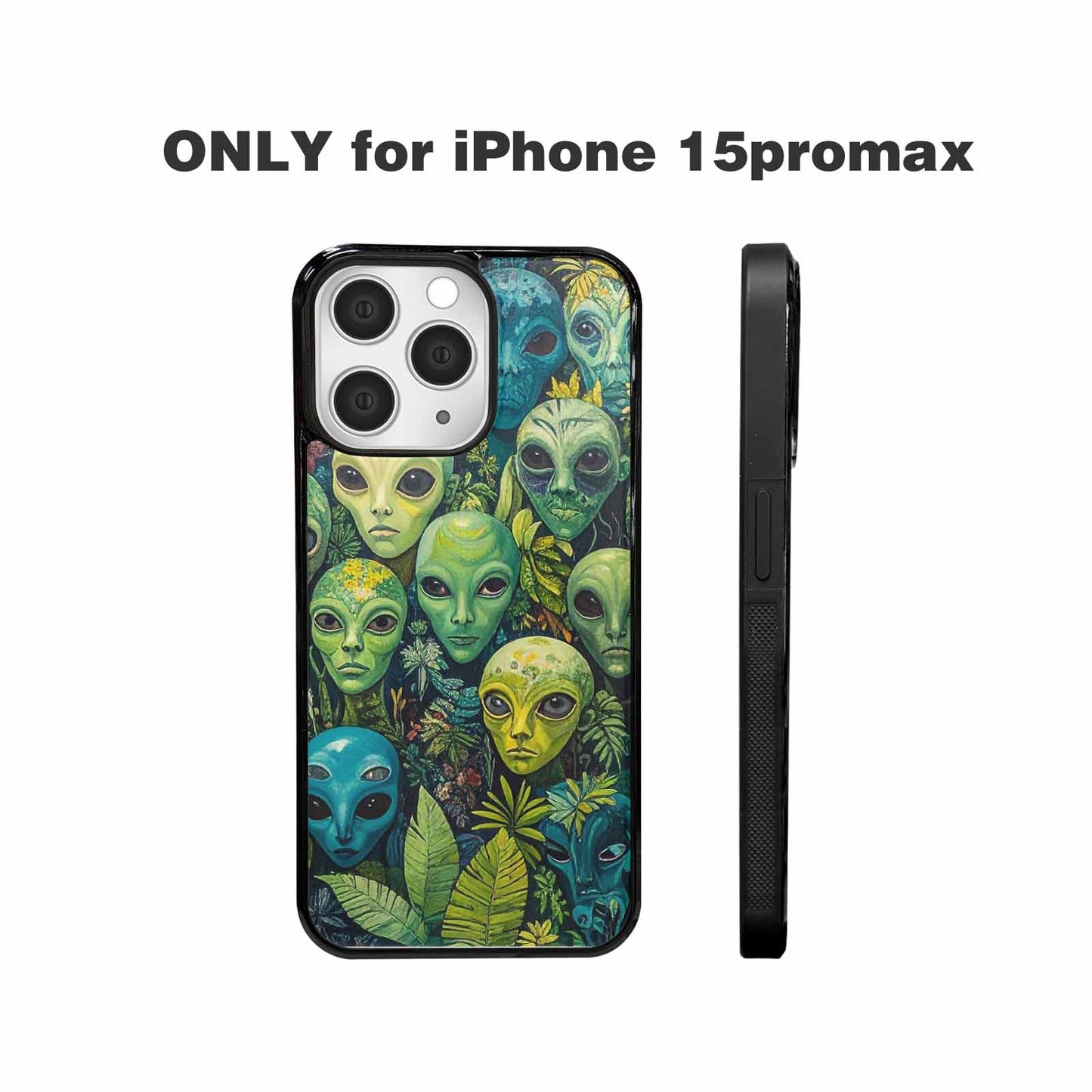 iPhone 15 Pro Max Case — Aliens Pattern Hundreds Of Sma Bcn, Custom Made Phone Cover