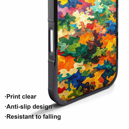 iPhone 17 Pro Case — Camo Patches Full Color Vibrant Camo, Custom Art Phone Cover