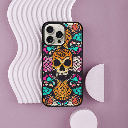 iPhone 16 Pro Max Case — Snake Print Skull, Original Design Phone Case