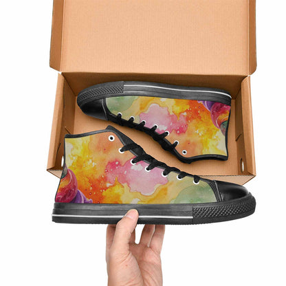 WOMEN'S Melting Icecream Collage High Top Canvas Cottagecore Shoes
