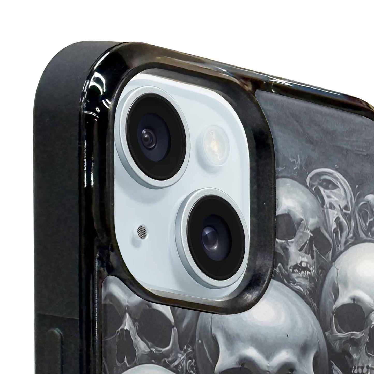 iPhone 15 Plus Case — Grey Dark Black And Grey Tones, Custom Made Phone Cover