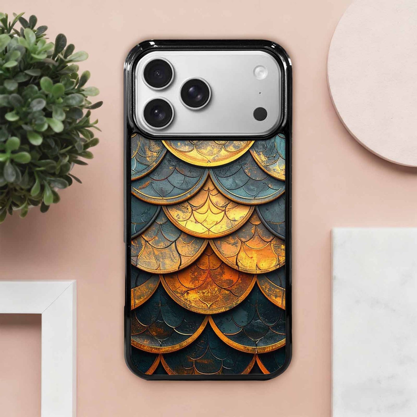 iPhone 17 Pro Max Case — Dragon Scale Fantasy Art Original Art, Custom Print Case Cover