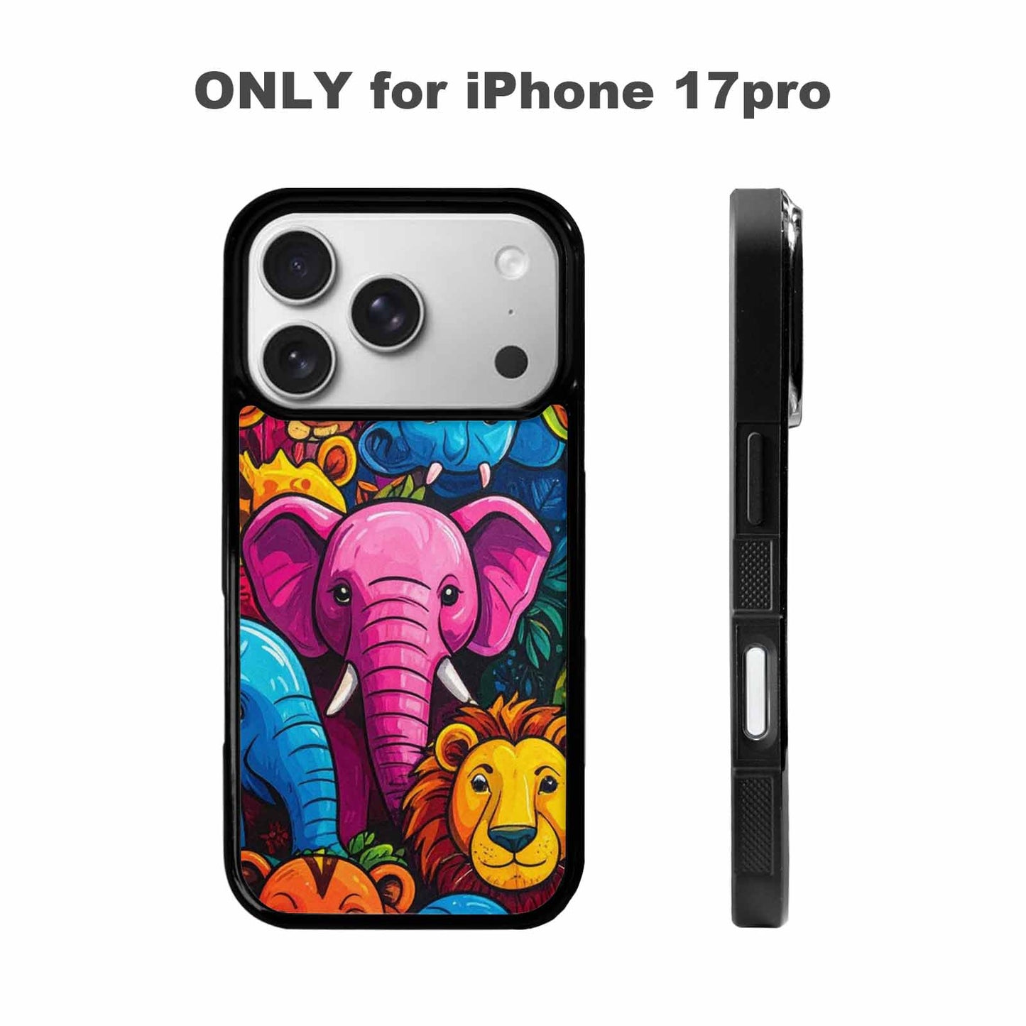 iPhone 17 Pro Case — Seamless Tileable Pattern Of Overlapping Cartoon, Custom Phone Case