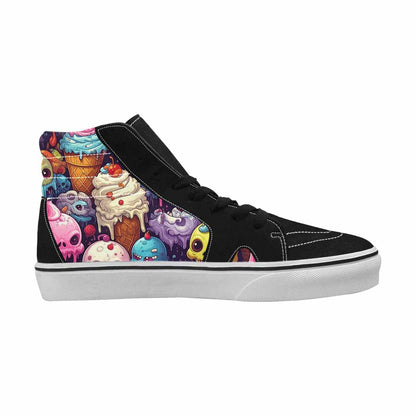 MEN'S Ice Cream Monsters  High Top Canvas Vivid Custom Sneakers