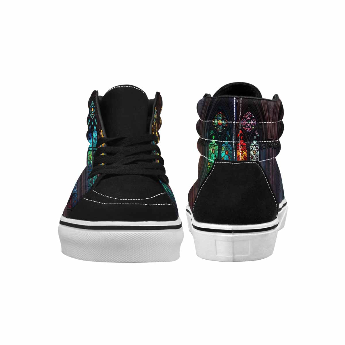 MEN'S Stained Glass Cathedral High Top Canvas Vivid Custom Sneakers