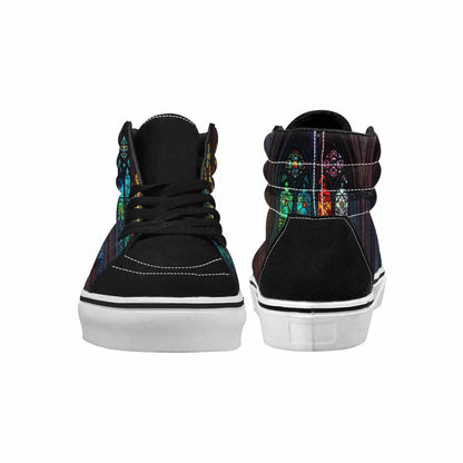 MEN'S Stained Glass Cathedral High Top Canvas Vivid Custom Sneakers