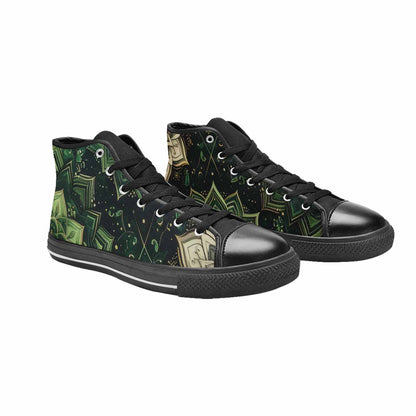 WOMEN'S Mandala High Top Canvas Wallpaper Art Sneakers