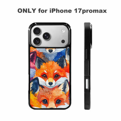 iPhone 17 Pro Max Case — Watercolor Kawaii Fox Watercolor Abstract, Custom Print Case Cover