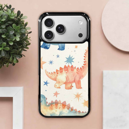 iPhone 17 Pro Max Case — Retro Dinosaurs Star Galaxy Space, Unique Phone Case Design