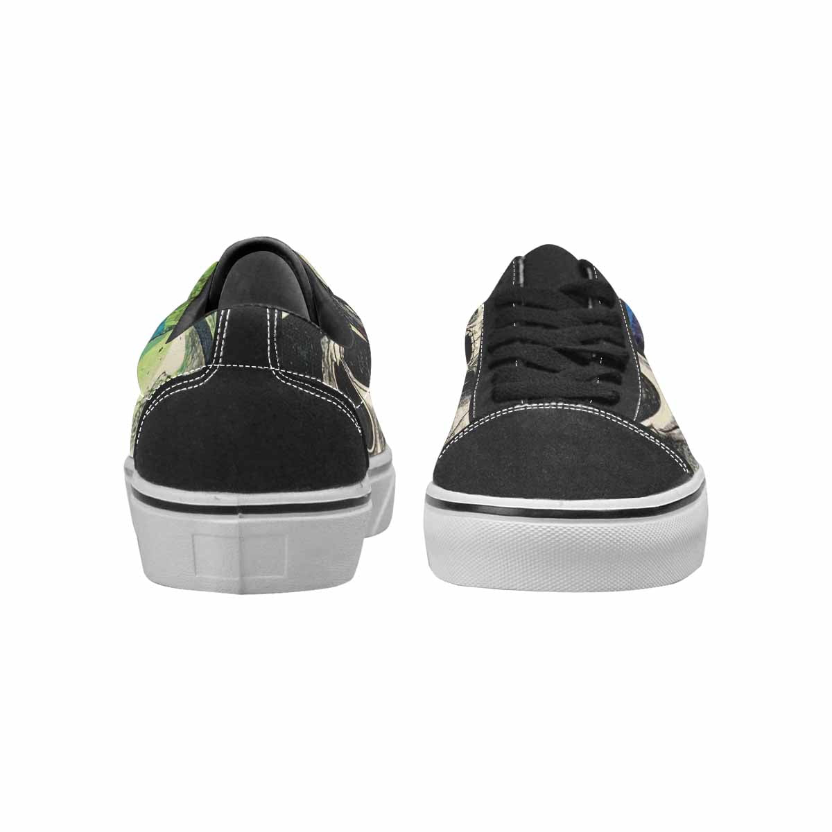 WOMEN'S Rainbow From Skull S Lace-Up Canvas Vivid Sneakers