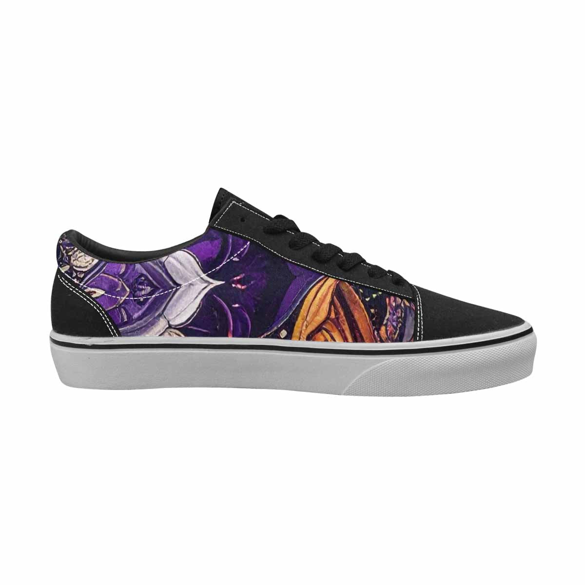 MEN'S Mandala Canvas Lace-Up Vibrant Chaos Custom Sneakers