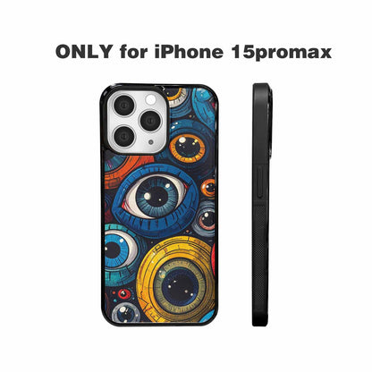iPhone 15 Pro Max Case — Cartoon Eyeballs, Personalized Phone Case