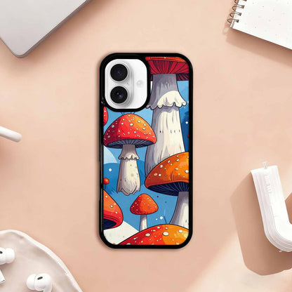 iPhone 17 Case — Vivid Winter Mushroom Cartoon Cute, Custom Printed Phone Case