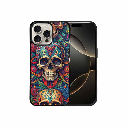 iPhone 16 Pro Max Case — Sacred Geometry Lots Of Skulls Seamless, Personalized Phone Case