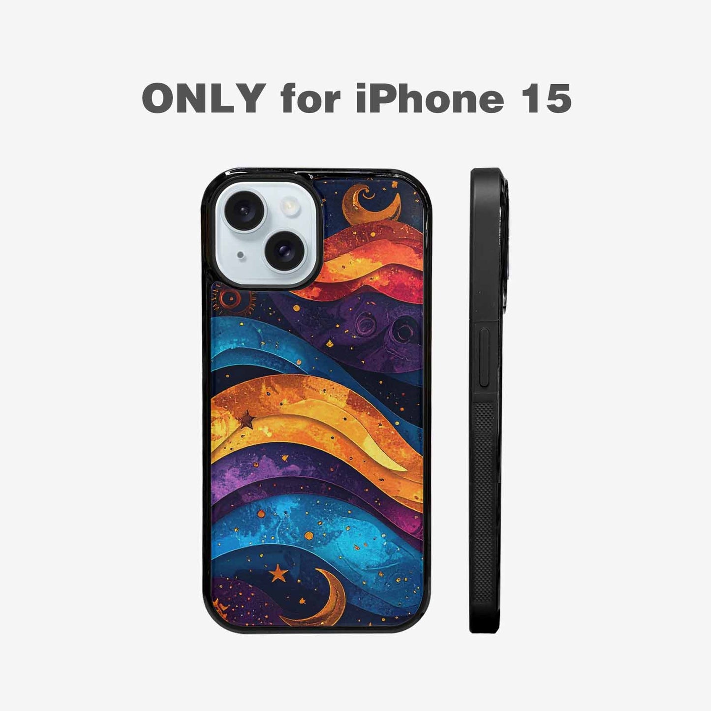 iPhone 15 Case — Steampunk Galaxy Art Seamless Pattern Vibrant, Customized Protective Case