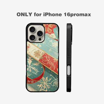 iPhone 16 Pro Max Case — Christmas Wrapping Paper Pattern Art Wallpaper, Original Design Phone Case