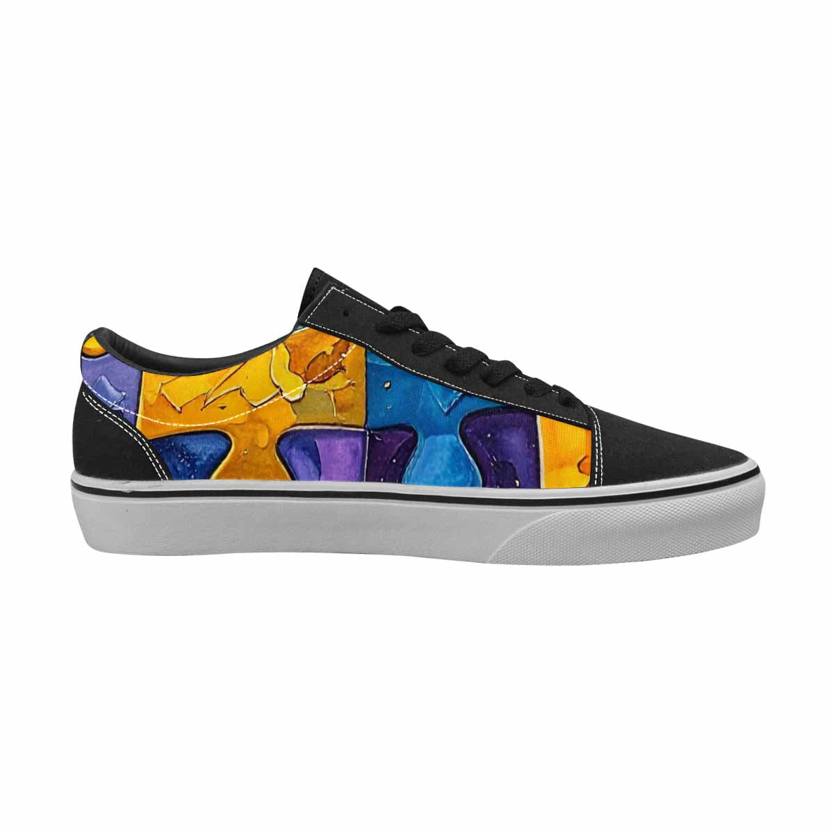 WOMEN'S Autism Puzzle Pieces Lace-Up Canvas Vivid Sneakers