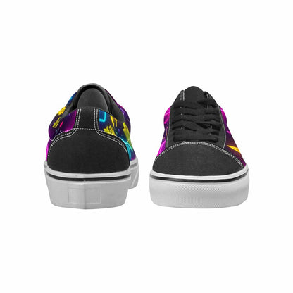 WOMEN'S 80s Retro Motif 80s Lace-Up Canvas Melting Art Custom Sneakers